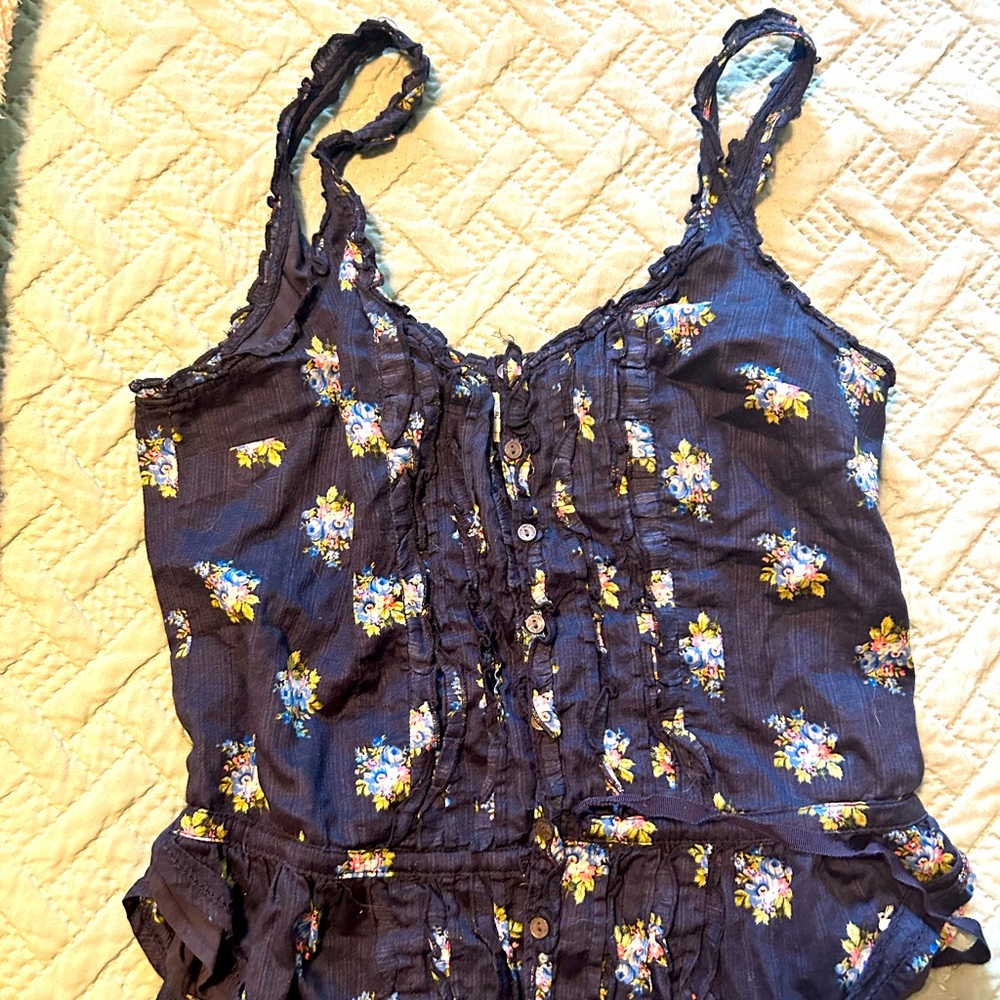 Abercrombie corset floral tank